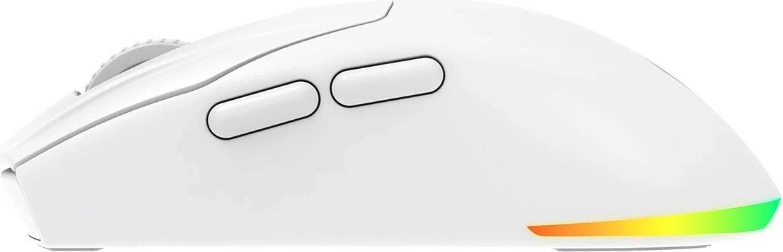 Igralski/ergonomski miš Rampage Prote M5, 24000 DPI, RGB LED, brezžičen/žičen, bel