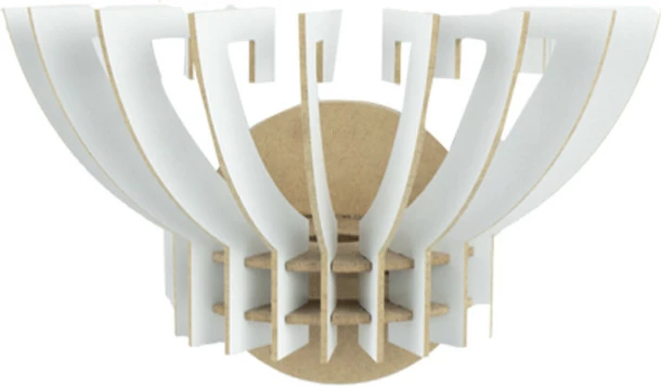 Stenski svetilnik Crown Sconce, Opviq 209-TB2, 2 kosa, bel