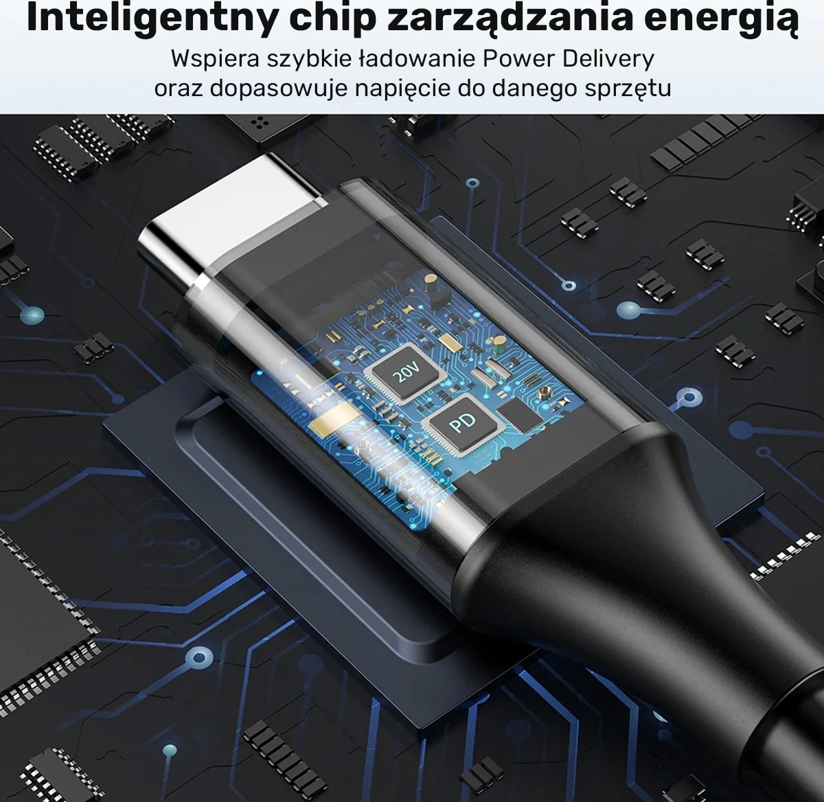 Napajalni kabel za prenosnik, Unitek 65W USB-C na DC5,5, črn (za Acer)