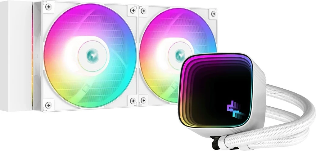 Hladilnik z vodnim hlajenjem DEEPCOOL LS520 SE WH, 12 cm, bel