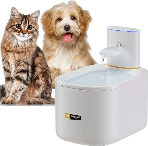 Pijalnik za pse in mačke FERPLAST Astra, 3 L, bel