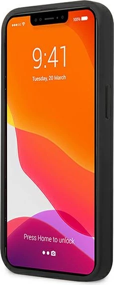 Ovitek za telefon za iPhone 13 mini, trdo ohišje, eko usnje, rožnata, Karl Lagerfeld KLHCP13SPKMP