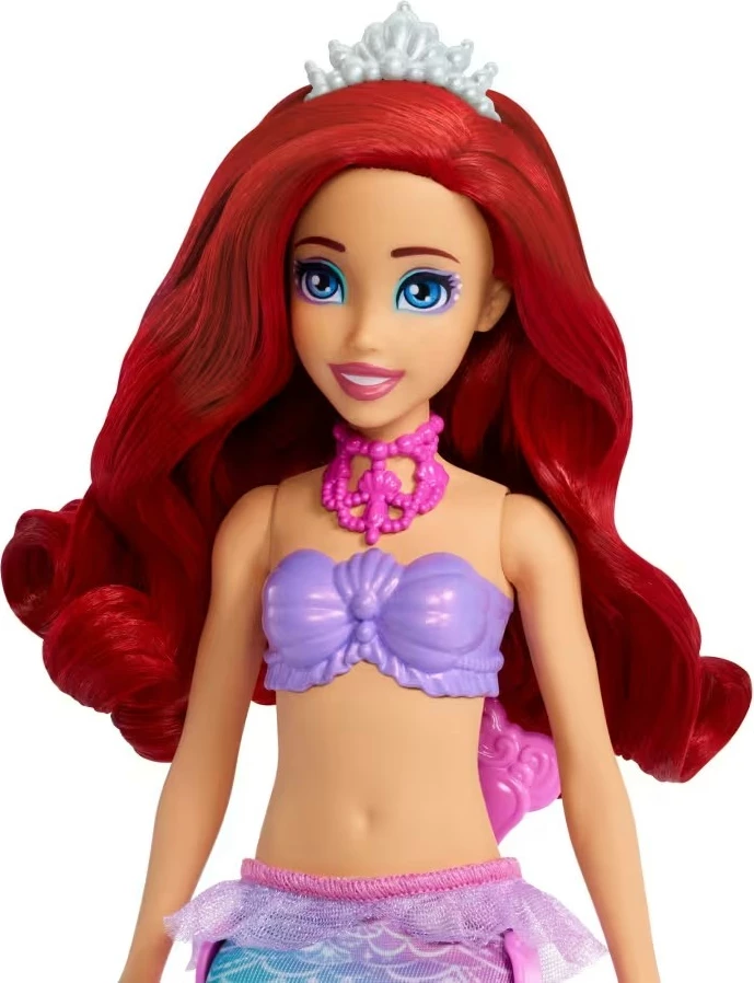 Sirenina punčka Arielka, Disney Princess Mattel JBF86 z mizico za ličenje in dodatki, za deklice