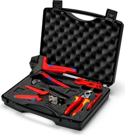 Komplet orodja za fotovoltaiko MC4 Knipex, črn