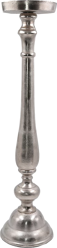 Stojalo za sveče IONAS, aluminij, srebrne barve, 18x18x74 cm