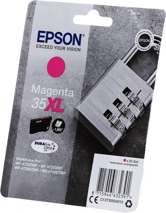 Črnilna kartuša Epson 35XL C13T35934010, 20,3 ml, do 1900 strani, magenta