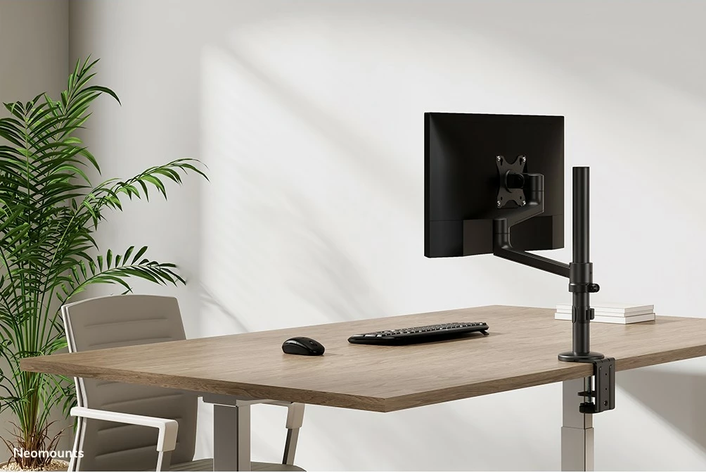 Nosilec za monitor 17–27", Neomounts DS60-425BL1, sponka/izrez, 8 kg, črn