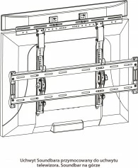 Stenski nosilec za soundbar ART G-03, kovina, črn