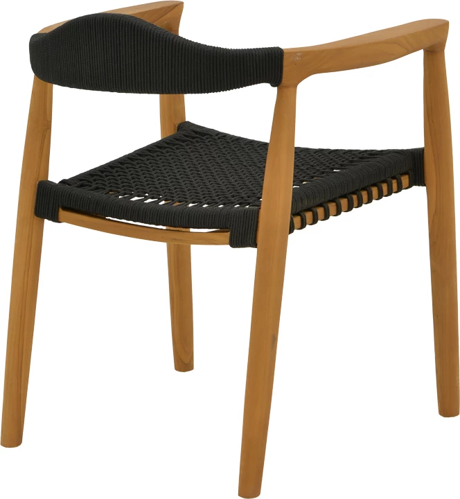 Jedilna garnitura 7-delna Ganny-Pino, teak naraven - črn 180/240x100x75 cm