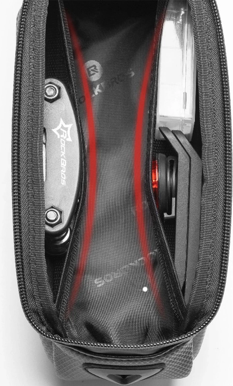 Torba za kolo z žepom za telefon, Rockbros B68-1, 1,7 L, črna