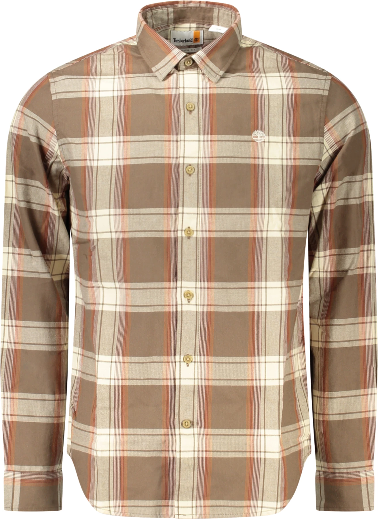 Srajca za moške z dolgimi rokavi Timberland, rjava