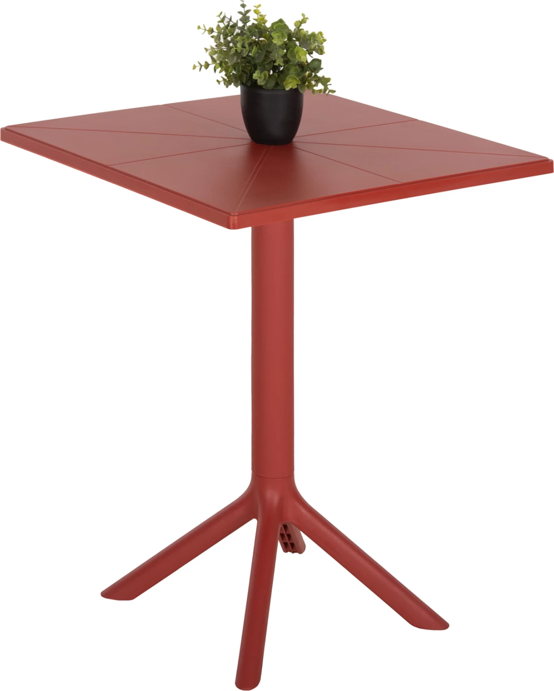 Kvadratna polipropilenska miza TERRIN FH6125.16 rdeča 60,5x60,5x76,5H cm