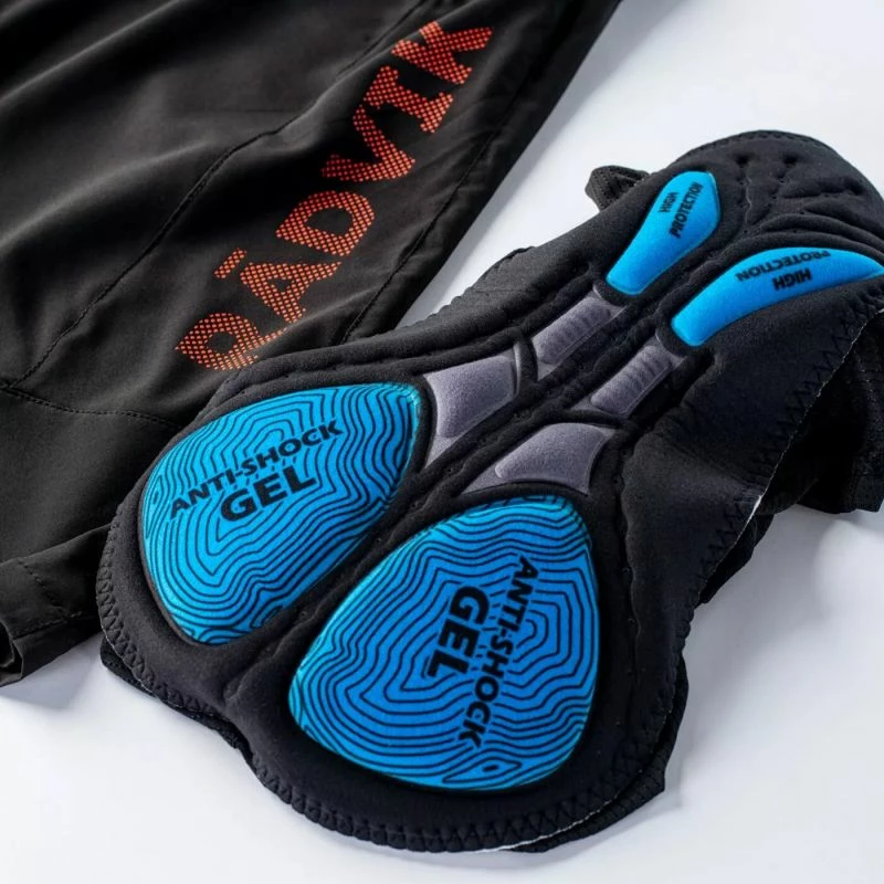 Kratke kolesarske hlače Radvik za moške, črne