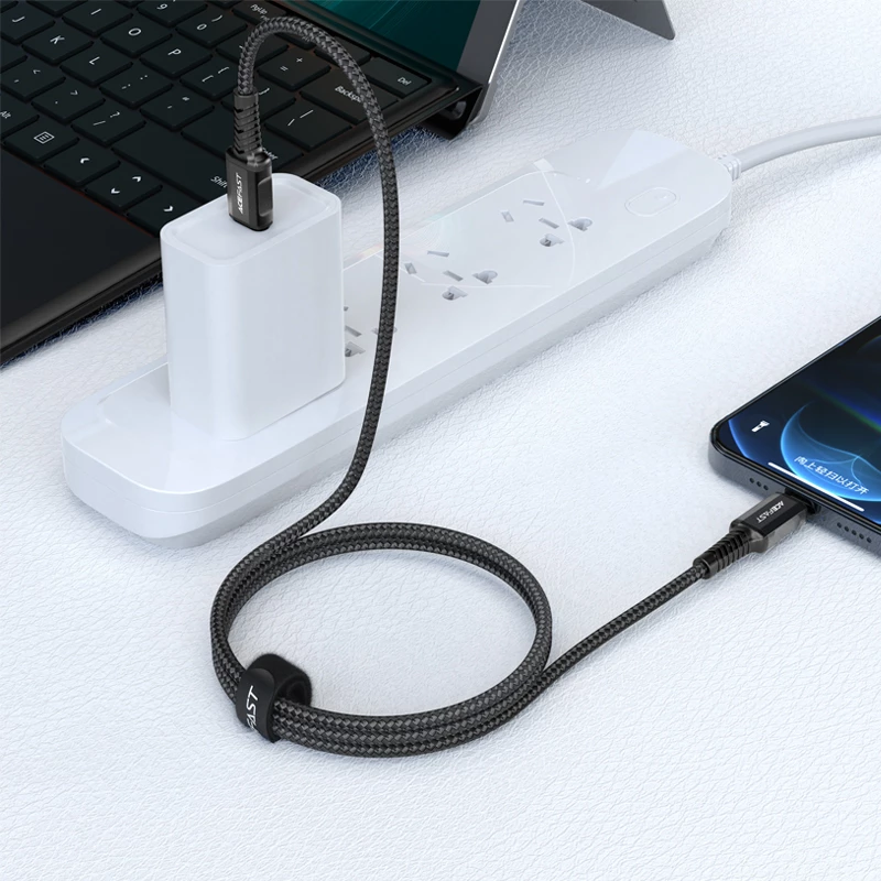 Kabel USB-C na Lightning, 1,2 m, 30 W, črn, Acefast C1-01