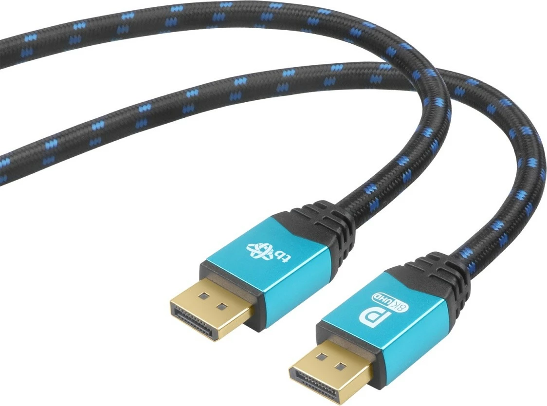 Kabel DisplayPort 2.1, 2 m, moder, za igralce