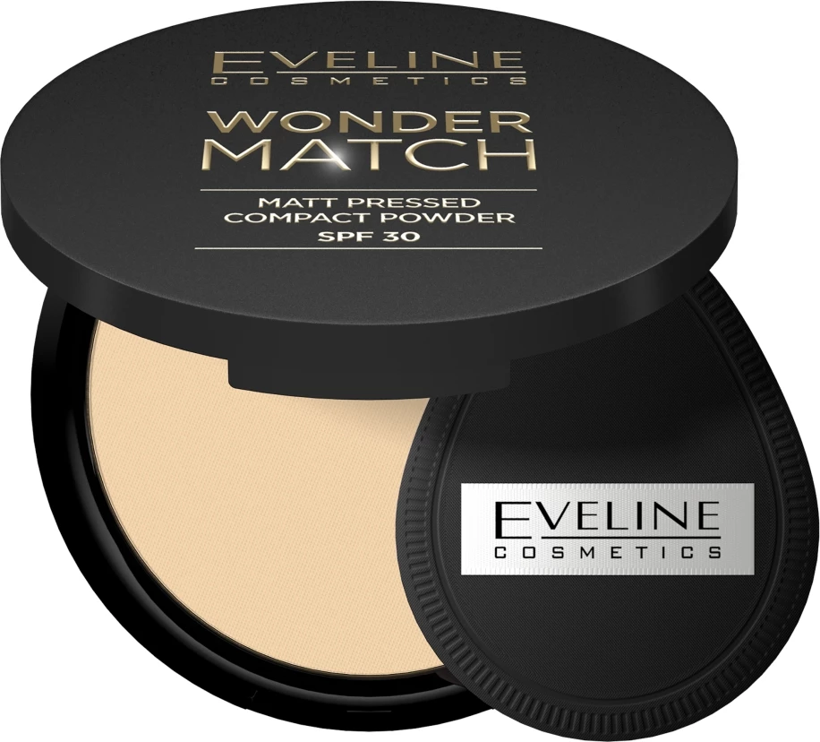 Kompaktna puder, Eveline Cosmetics Wonder Match Matte 02 Medium Beige 8g