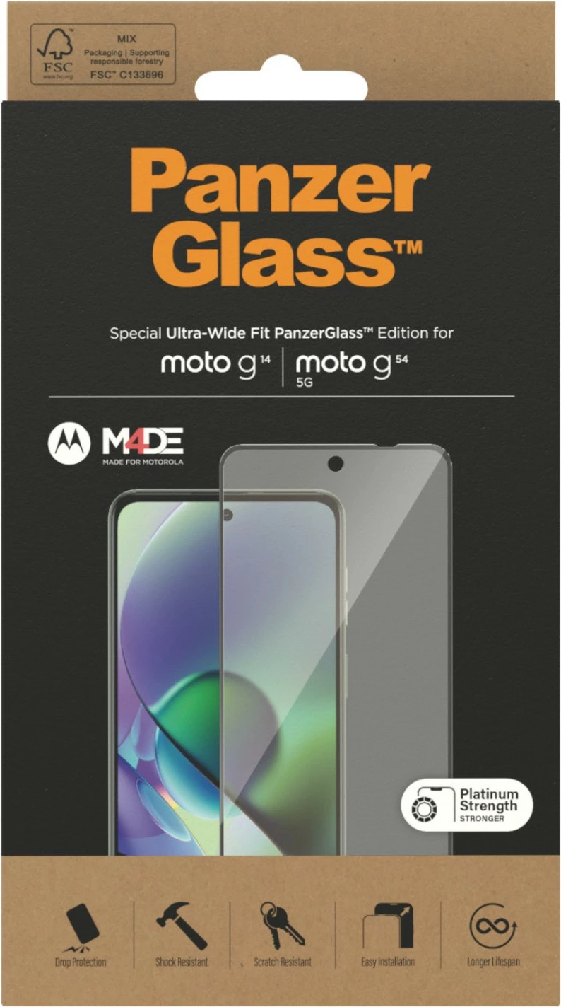 Mrežna zaščita zaslona PanzerGlass za Motorola G14/G54 5G/UWF