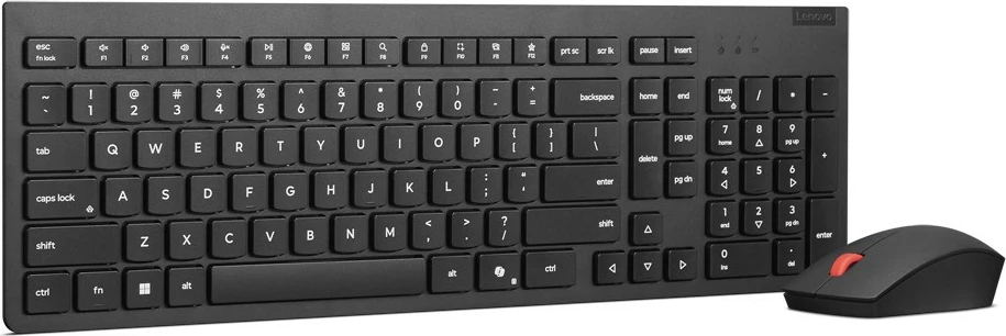 Brezžični komplet tipkovnice in miške Lenovo Essential Wireless Combo Gen2, nemška, črn