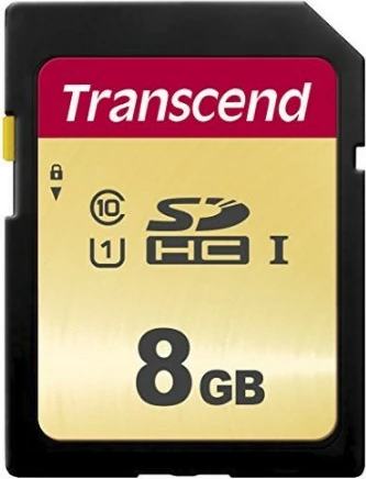 Kartica SDHC 8GB, Class 10, UHS-I, Transcend 500S, črna