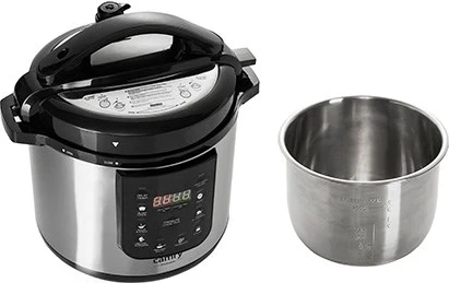 Večnamenska lonec Camry CR 6409, 6 L, 1000 W, črn / srebrn