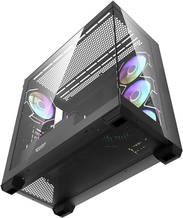 Sredinski ohišje Darkflash DS900, Mid Tower, s 7 ARGB ventilatorji, črno