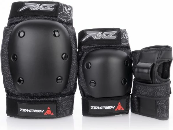 Set zaščitne opreme za deskanje Tempish, unisex, črn