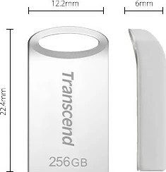 USB ključek 256GB, USB 3.2, srebrn Transcend JetFlash