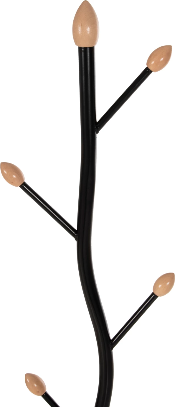Talno stoječi obešalnik FH9572.01 kovinski 8 obešalnih mest-črna Φ36x172Hcm