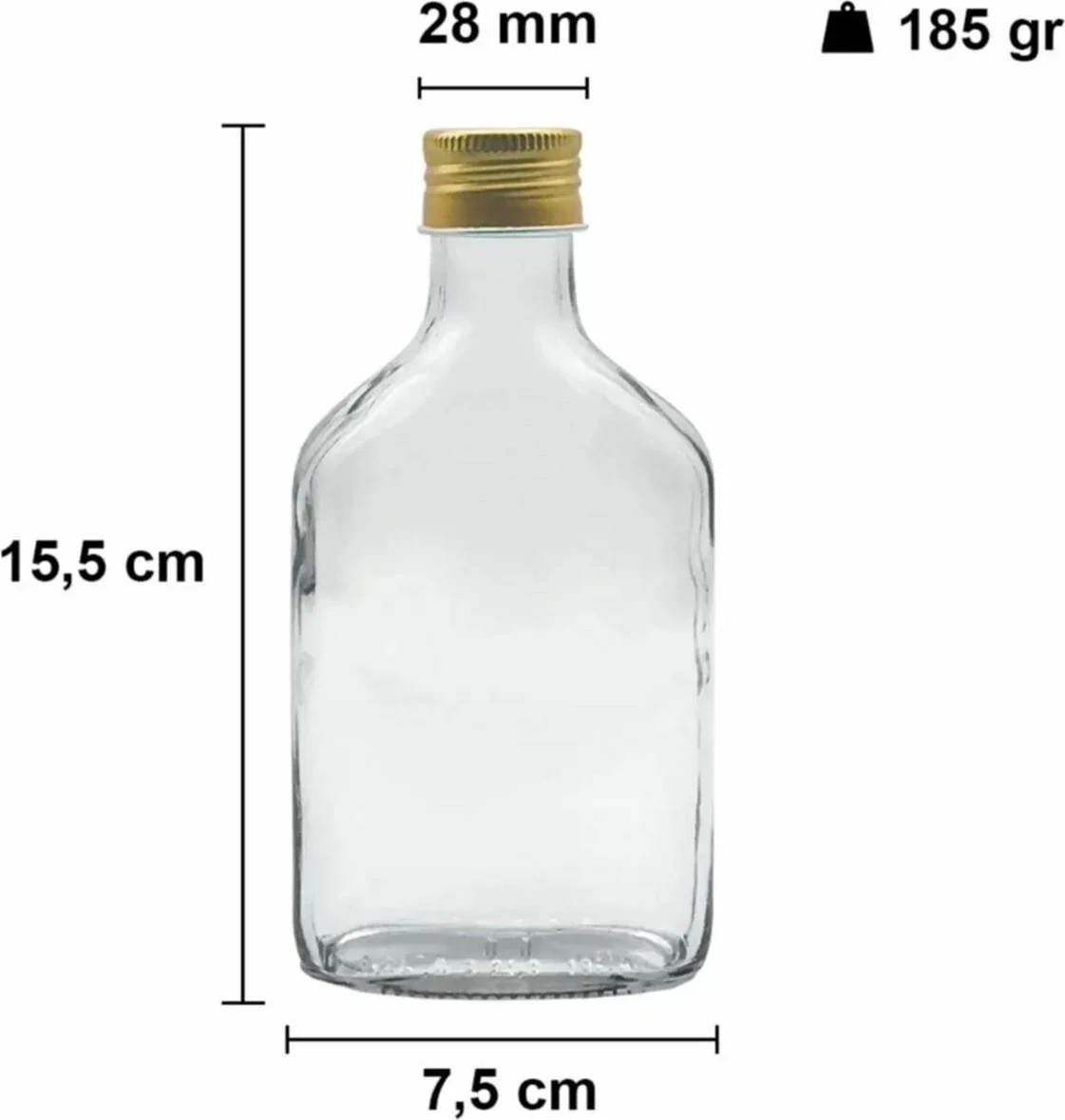 Set steklenih steklenic (5 kosov), Hermia Concept Tu-Gold4Lu200Cckahvecam