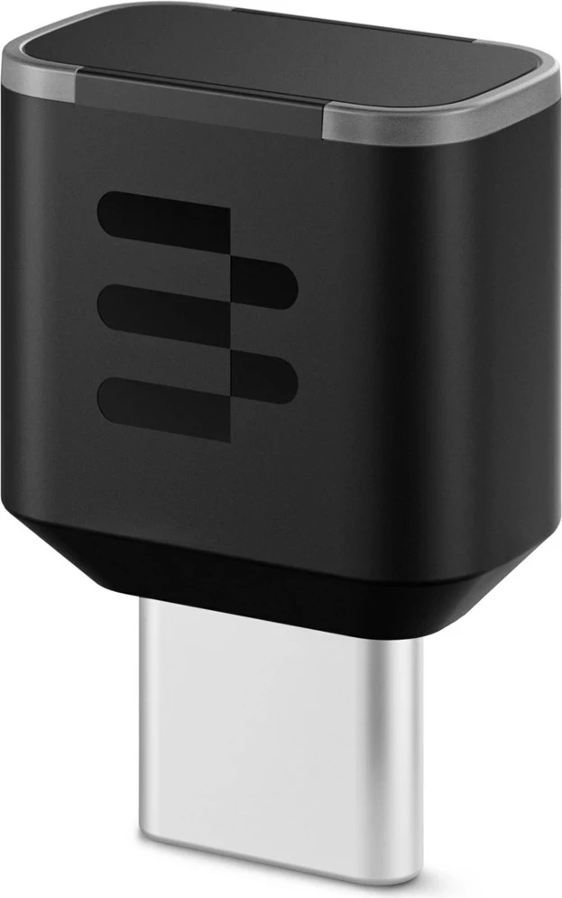 Pravi brezžični slušalke EPOS ADAPT E1TWS, Bluetooth 5.3, črne, s polnilno škatlico
