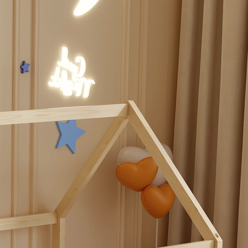 Postelja za otroke PEPE FH678.01 t.MONTESSORI iz masivnega borovega lesa v naravni barvi - 140x70 cm