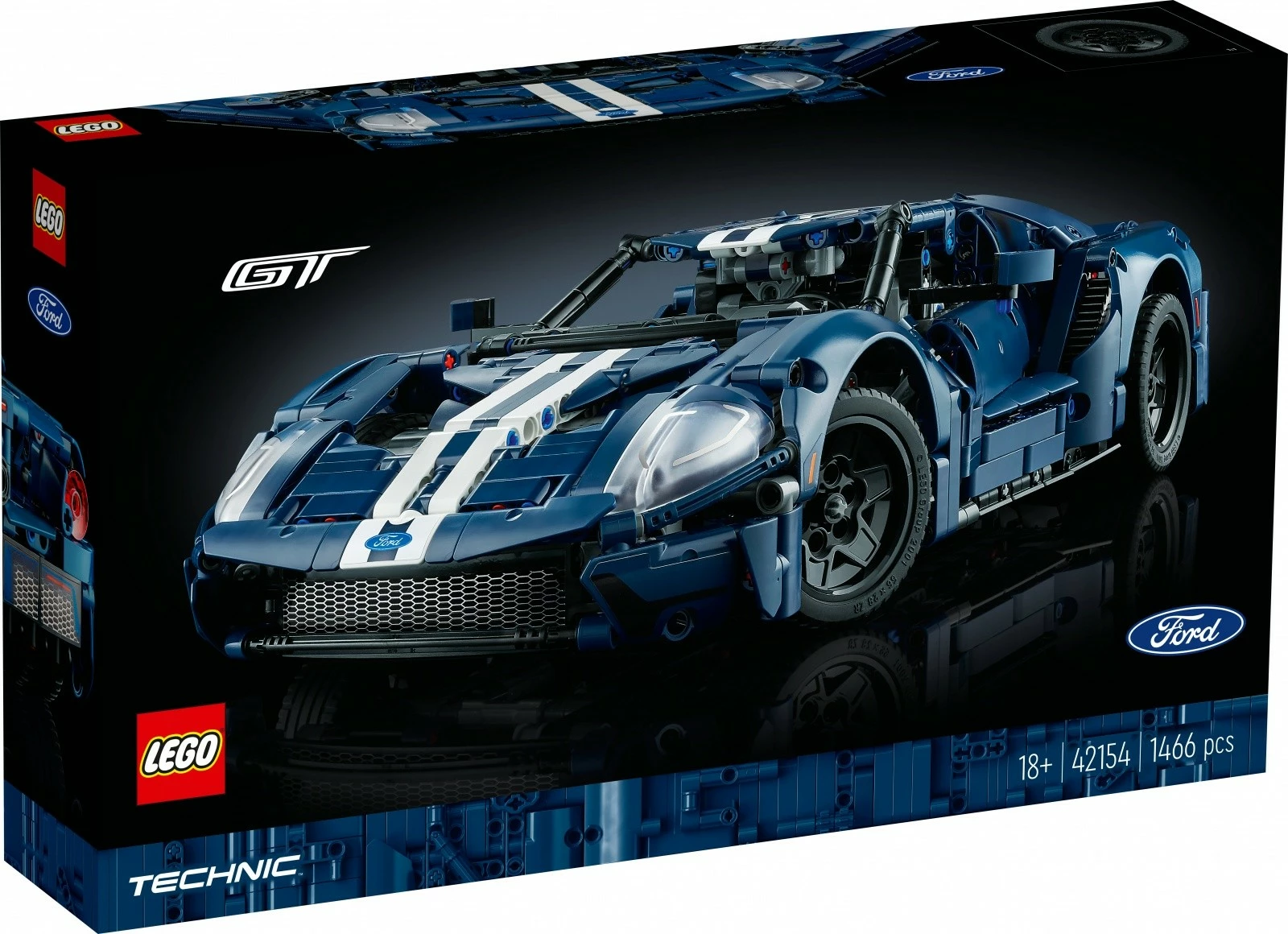 Komplet za sestavljanje LEGO Technic Ford GT 42154, 1466 delov, moder