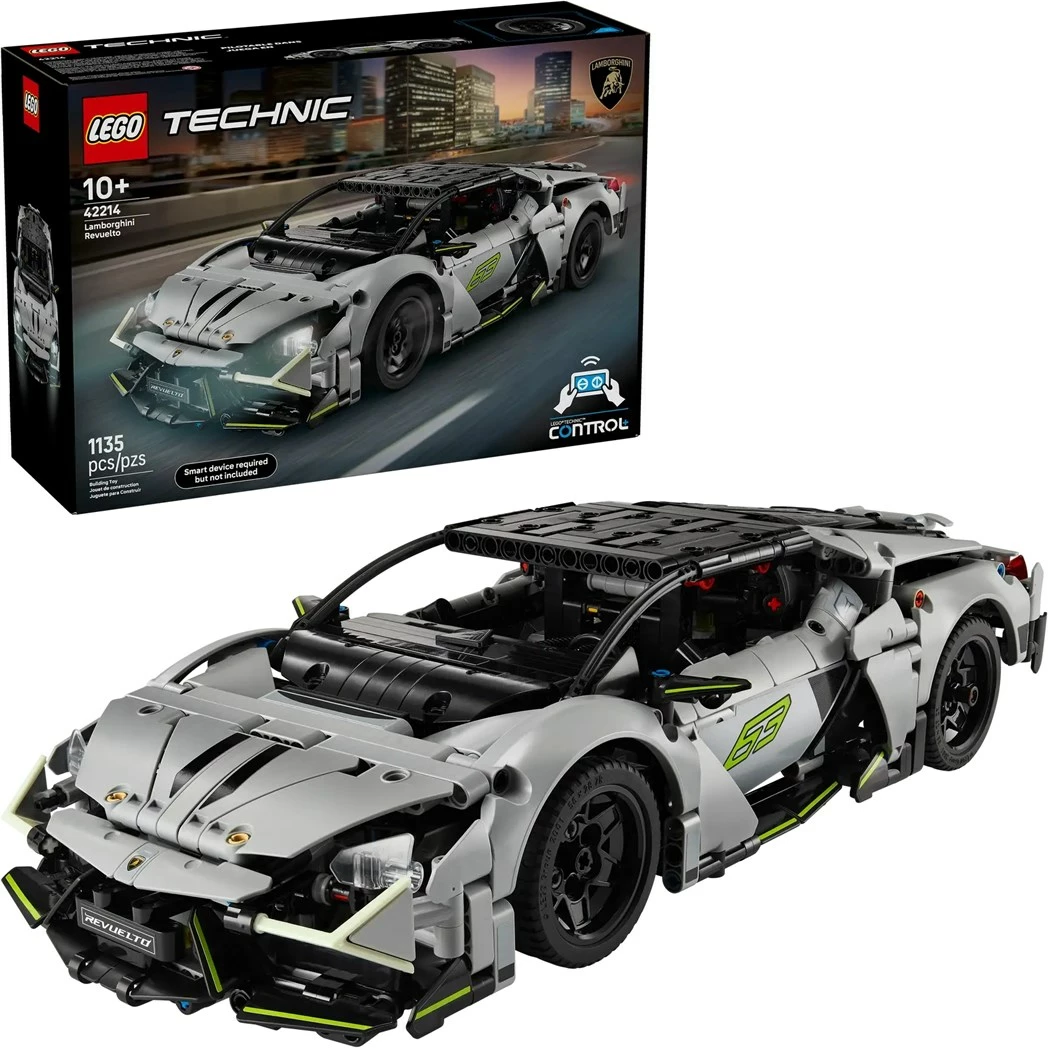 Model Lego Technic Lamborghini Revuelto 42214, 1135 kosov, siv
