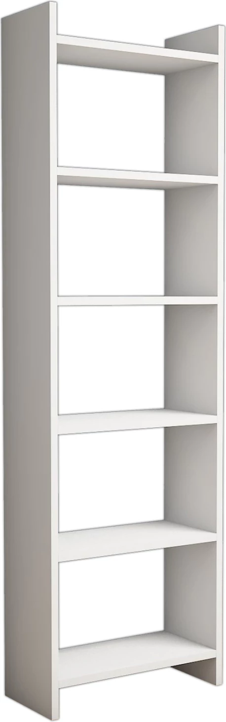 Knjižna omara iz melamina bele barve 48,5x22x160H cm FH9226.11