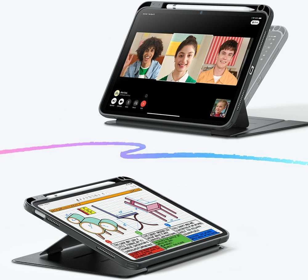 Ovitek ESR Flip Hybrid za iPad 10,9" (10. gen.)/11" (11. gen.), črn