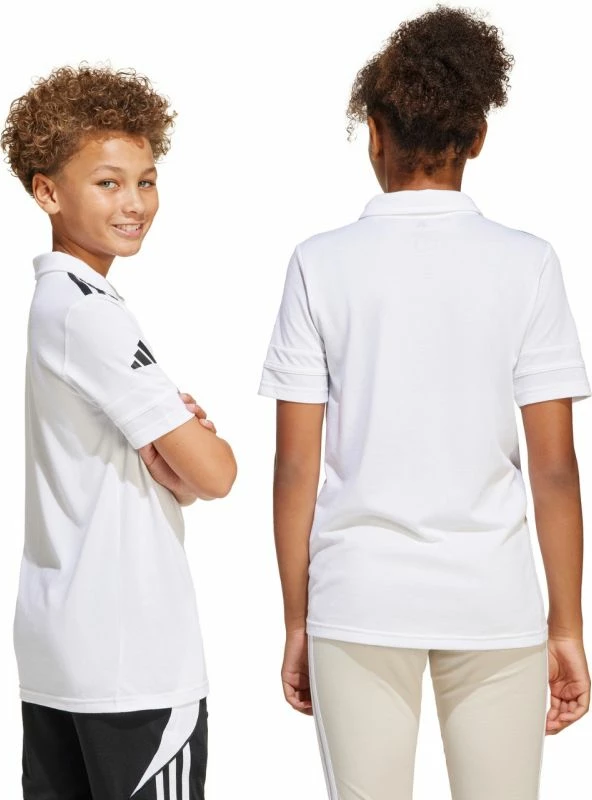 Polo majica za otroke adidas, bela
