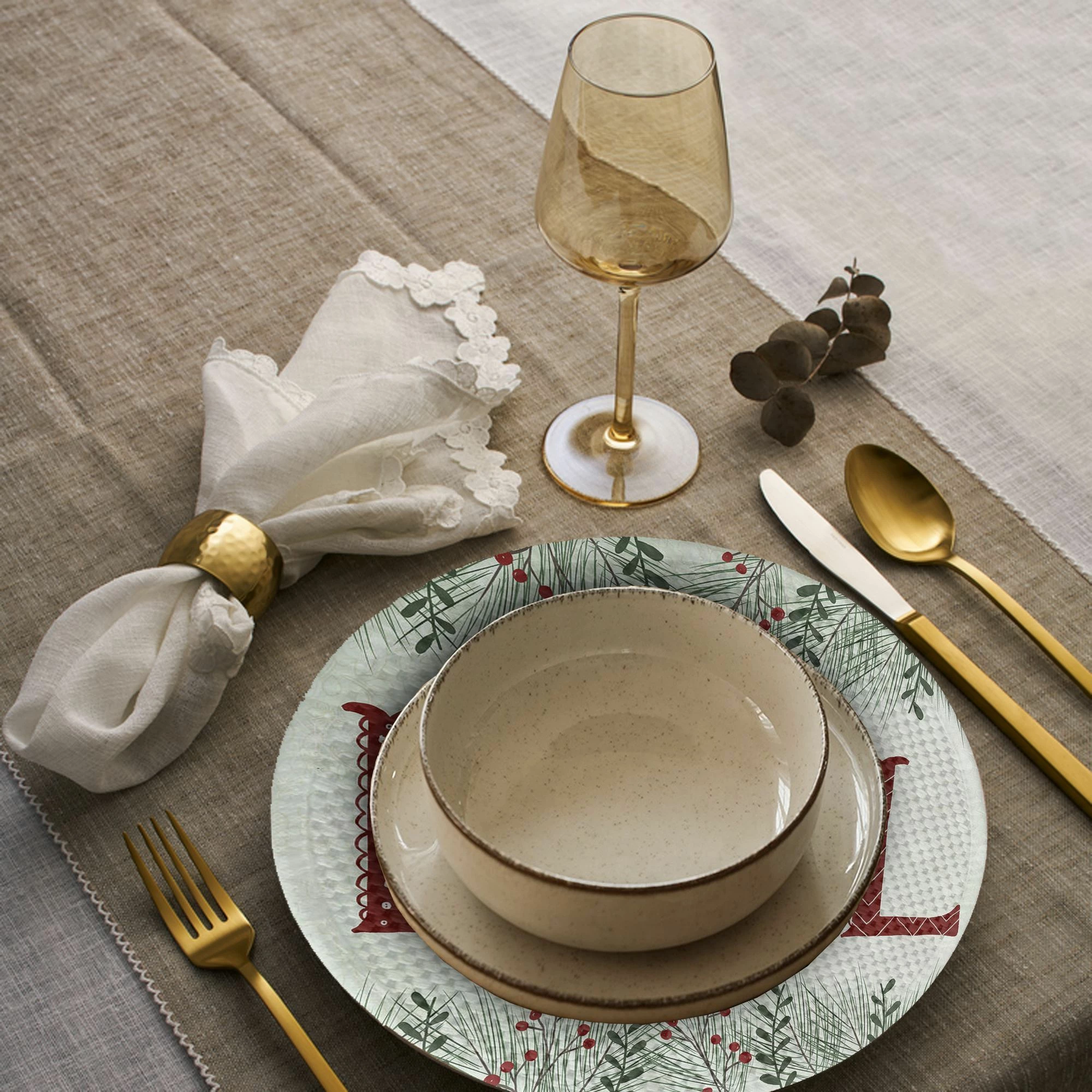 Namizne podloge, Hermia Concept model NOEL, večbarvne, 37 cm, 4 kosi