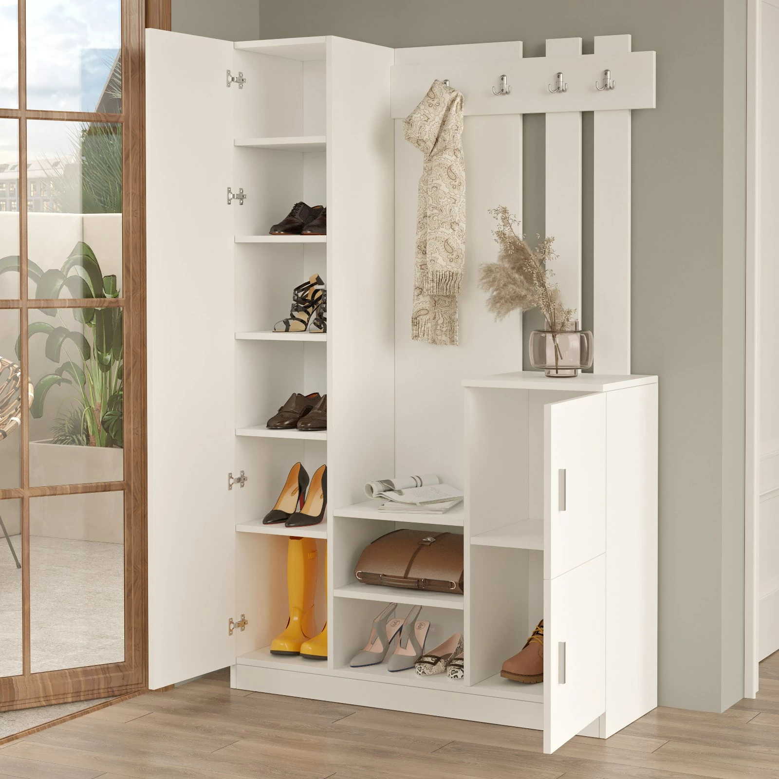 Stojalo za hodnik, belo, Skye Decor DD7-W