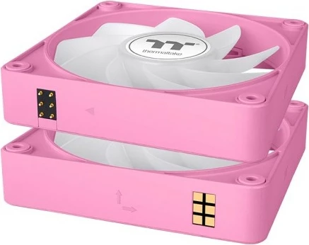 Ventilatorji za ohišje, 3 x Thermaltake CT120 EX Reverse ARGB 120 mm, rožnati