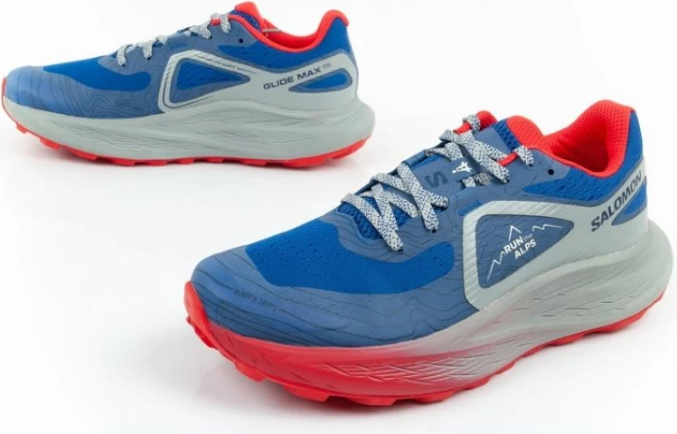 Tekstilne tekaške superge Salomon Glide Max TR Run The Alps, modre, za moške in ženske