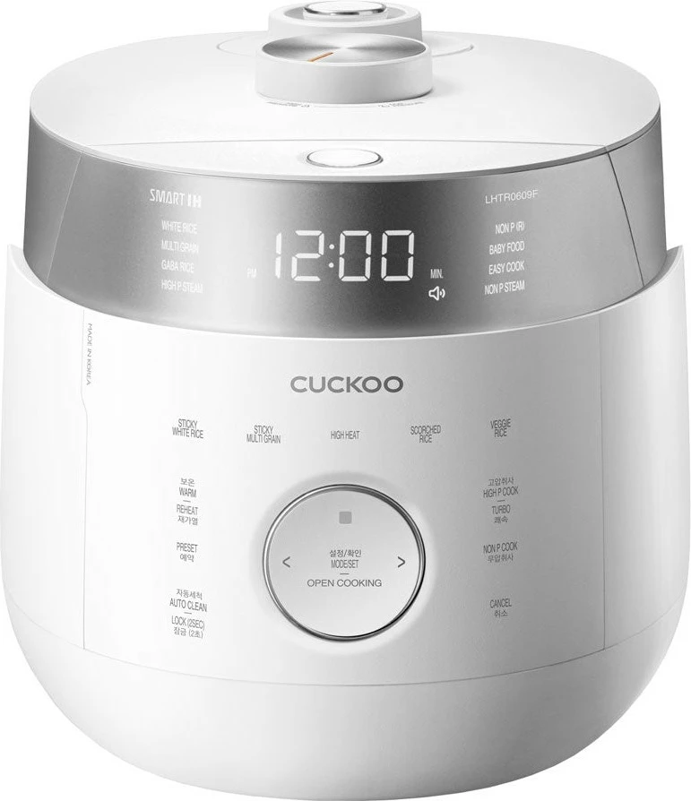 Kuhalnik riža s funkcijo indukcije Cuckoo CRP-LHTR0609F, 1,08 l, bel