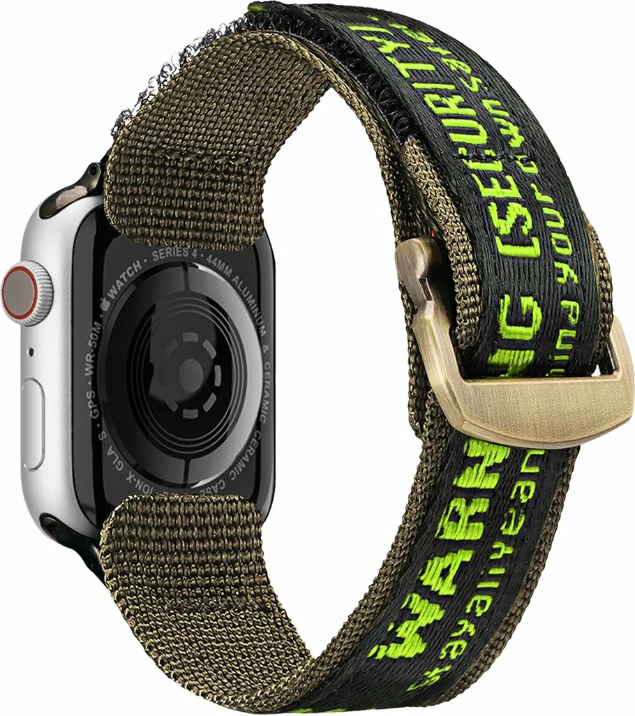 Najlonski pašček Dux Ducis Outdoor Version za Apple Watch, 42/44/45/49 mm, črno/zelena