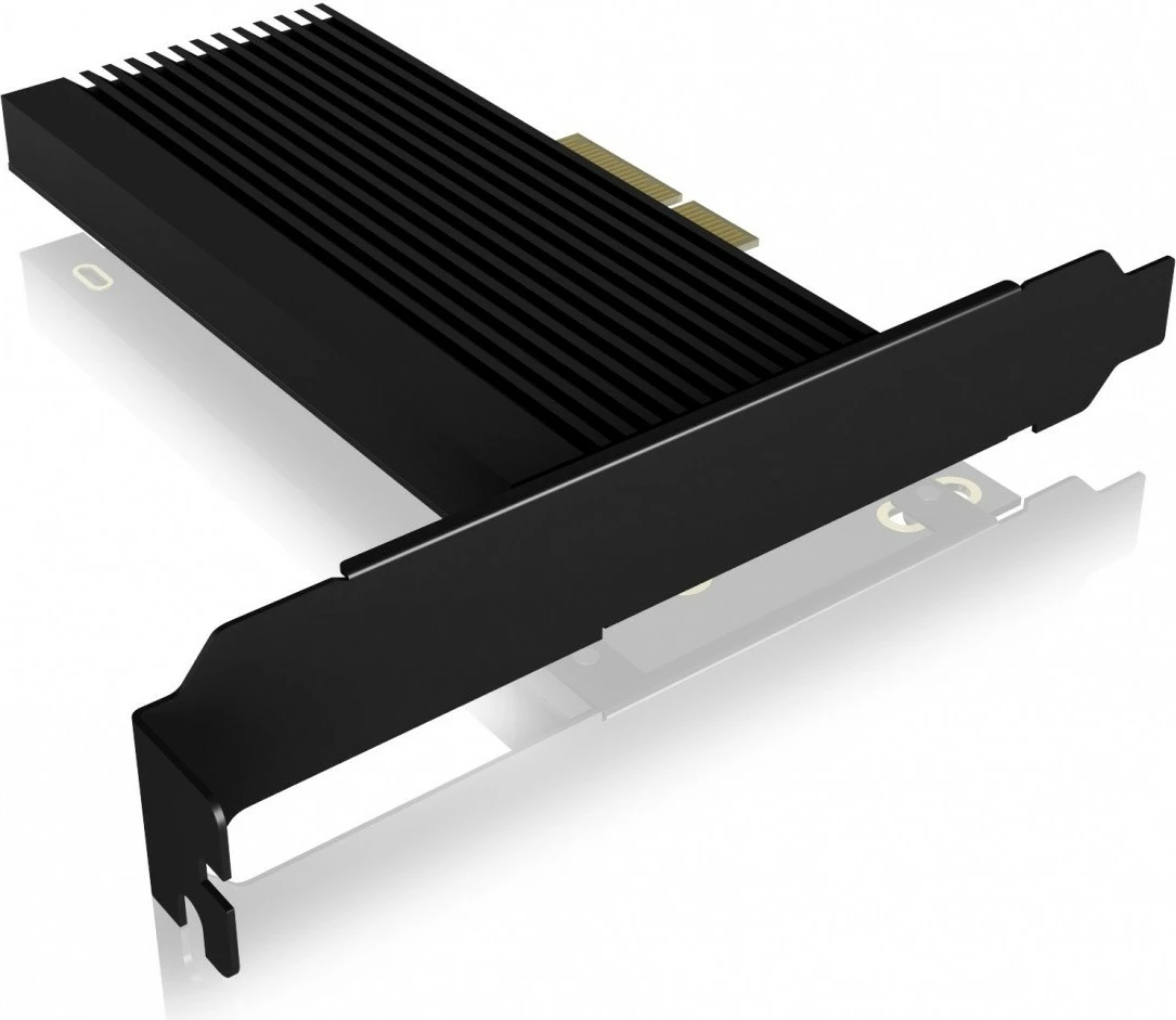 Adapter za NVMe SSD PCIe IcyBox IB-PCI208-HS s hladilnikom, črn