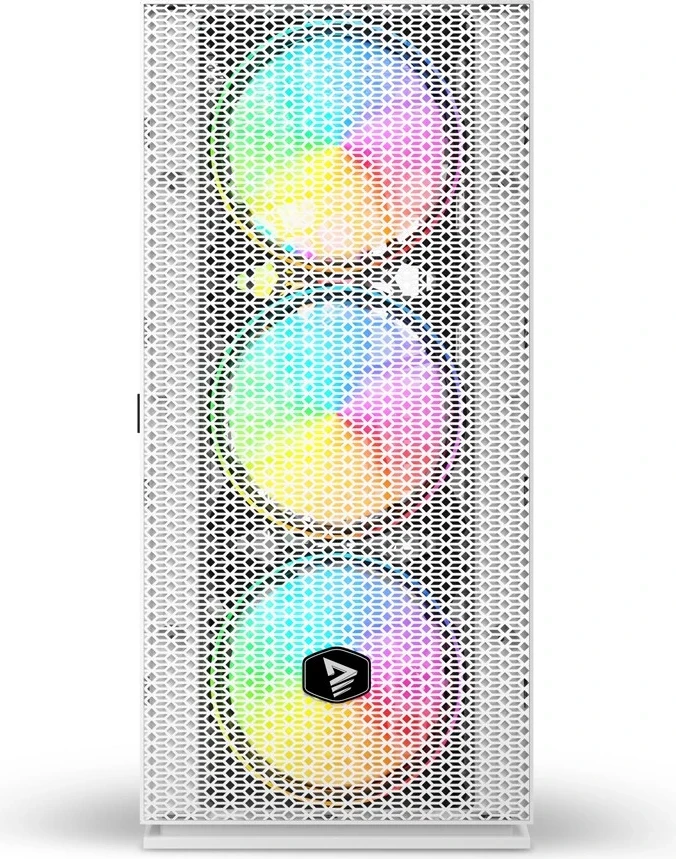 Ohišje za računalnik SAVIO Raptor White X1 ARGB Glass/Mesh, belo
