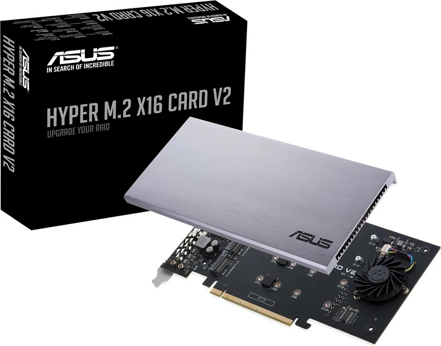 Kartica za razširitev Hyper M.2 X16 V2, ASUS, PCIe 3.0, 128 Gbit/s