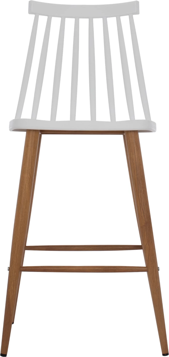 Barski stol FH9300.01 bele barve srednje višine 43x45x97Η, set 2 kosov