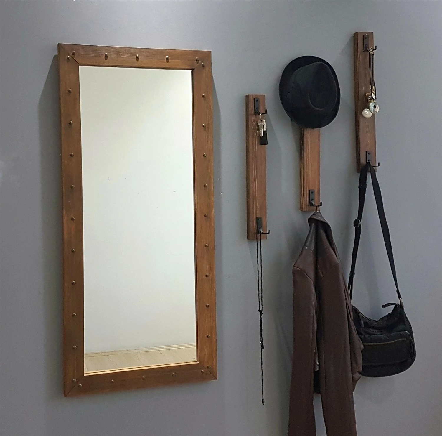 Stojalo za hodnik, rjavo, Skye Decor V108