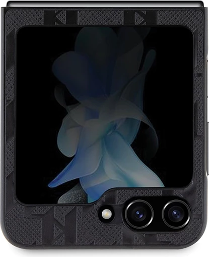 Ovitek za telefon Saffiano Monogram Choupette Pin za Samsung Galaxy Z Flip 5, Karl Lagerfeld, črn