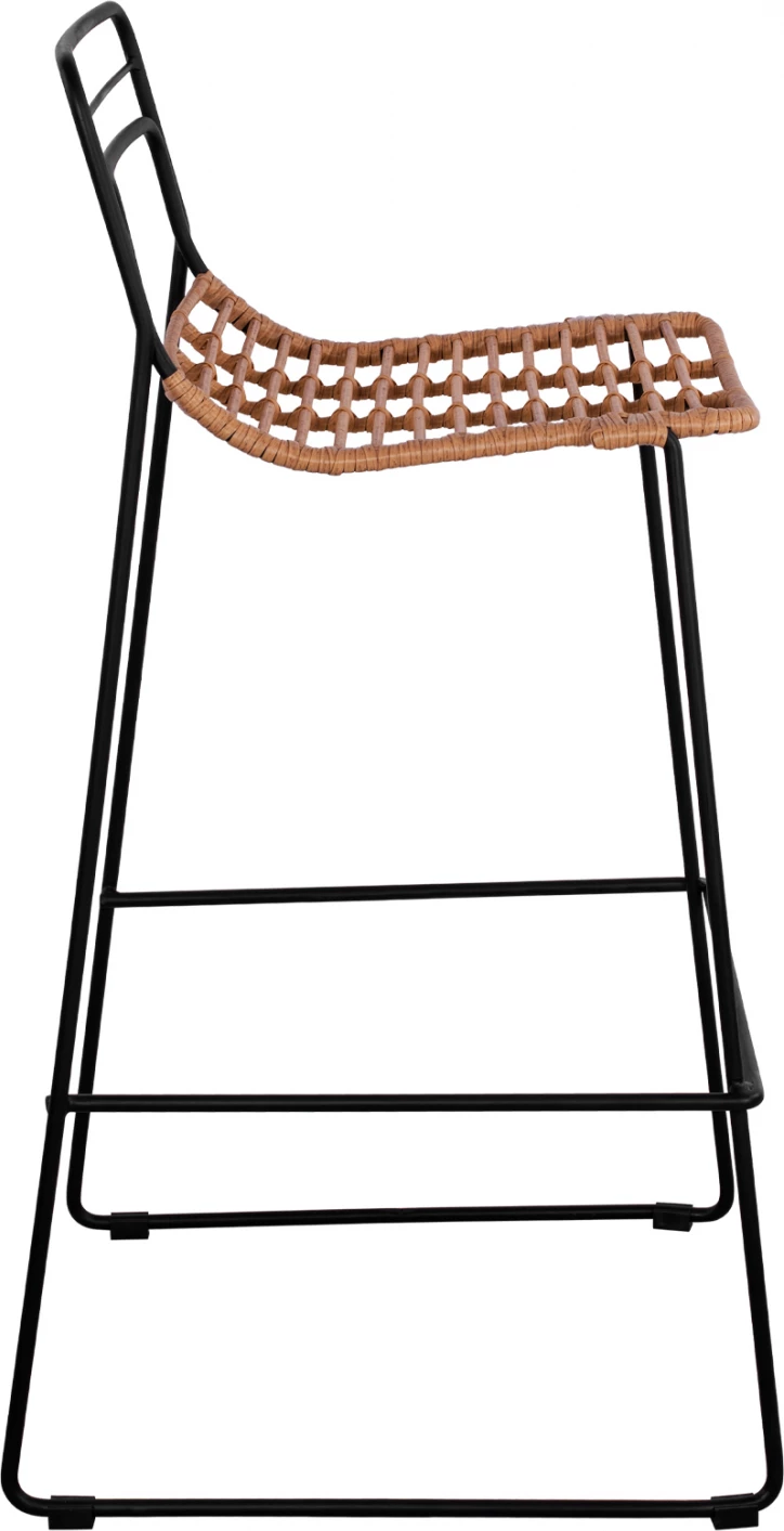 Kovinski stol Allegra FH5642 s pletenjem v bež barvi 48x53x100 cm