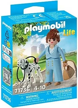 Igralni set ženska z dalmatincem Playmobil My Life 71736, 8 delov